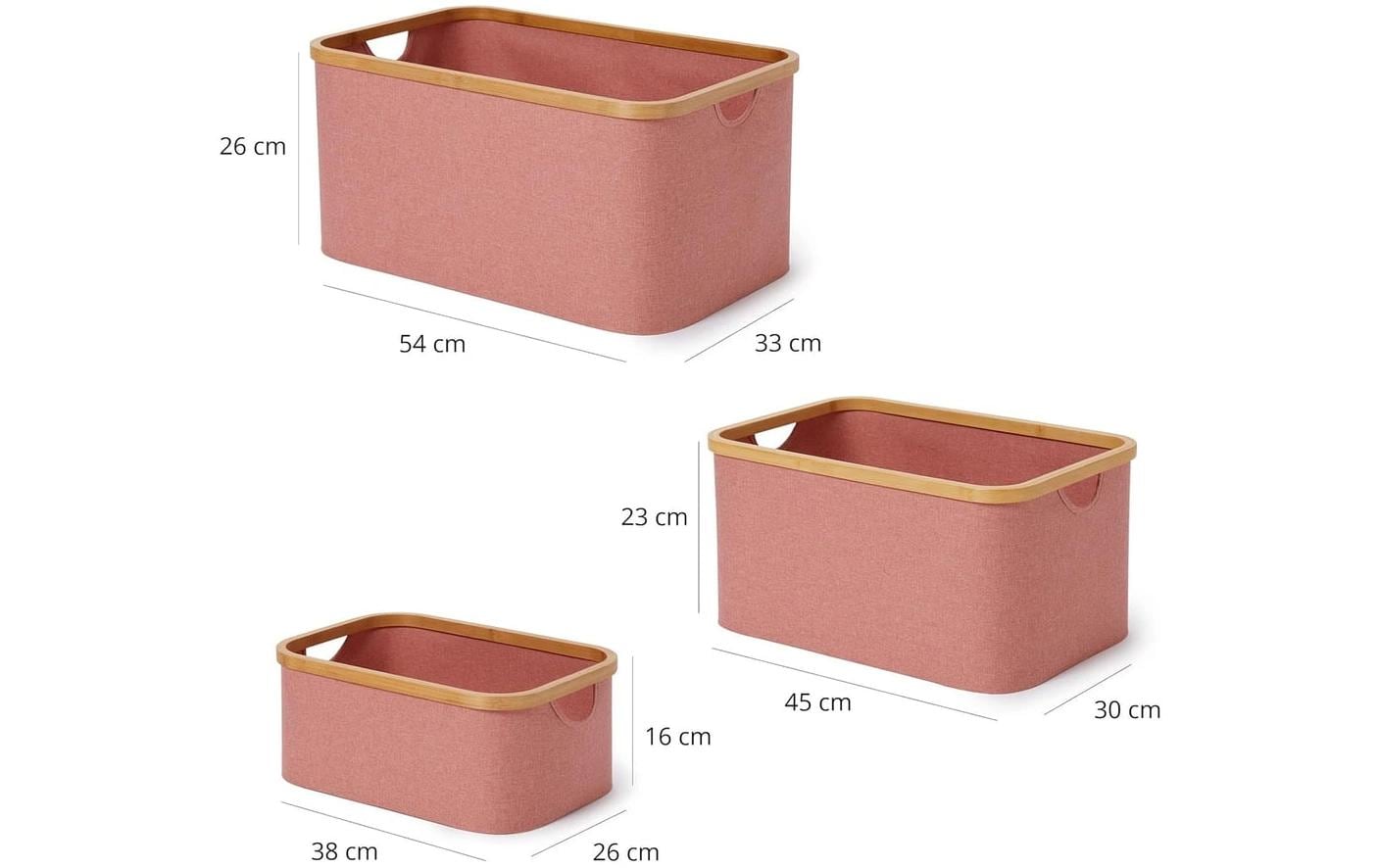 Lumaland Aufbewahrungsbox 30 l – Polyester – Rosa
