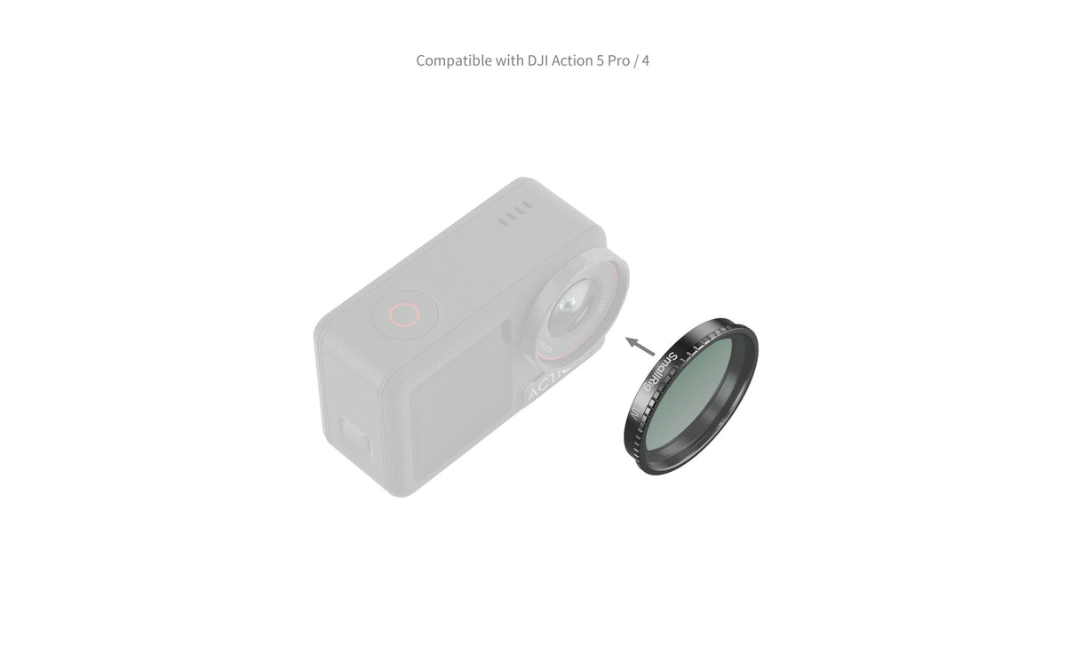SmallRig 5838 UV-Filter – für Osmo Action 5 Pro, Osmo Action 4 – Schwarz