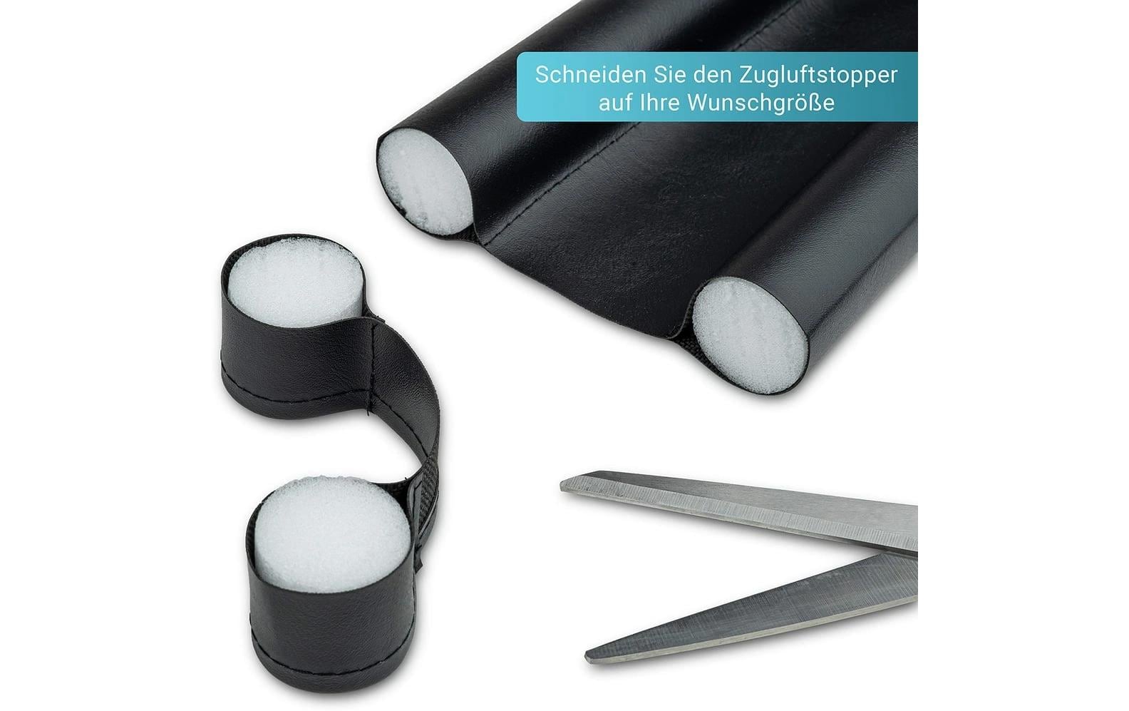 Luana rose Türstopper – Kunstleder – Schwarz – 2 Stück