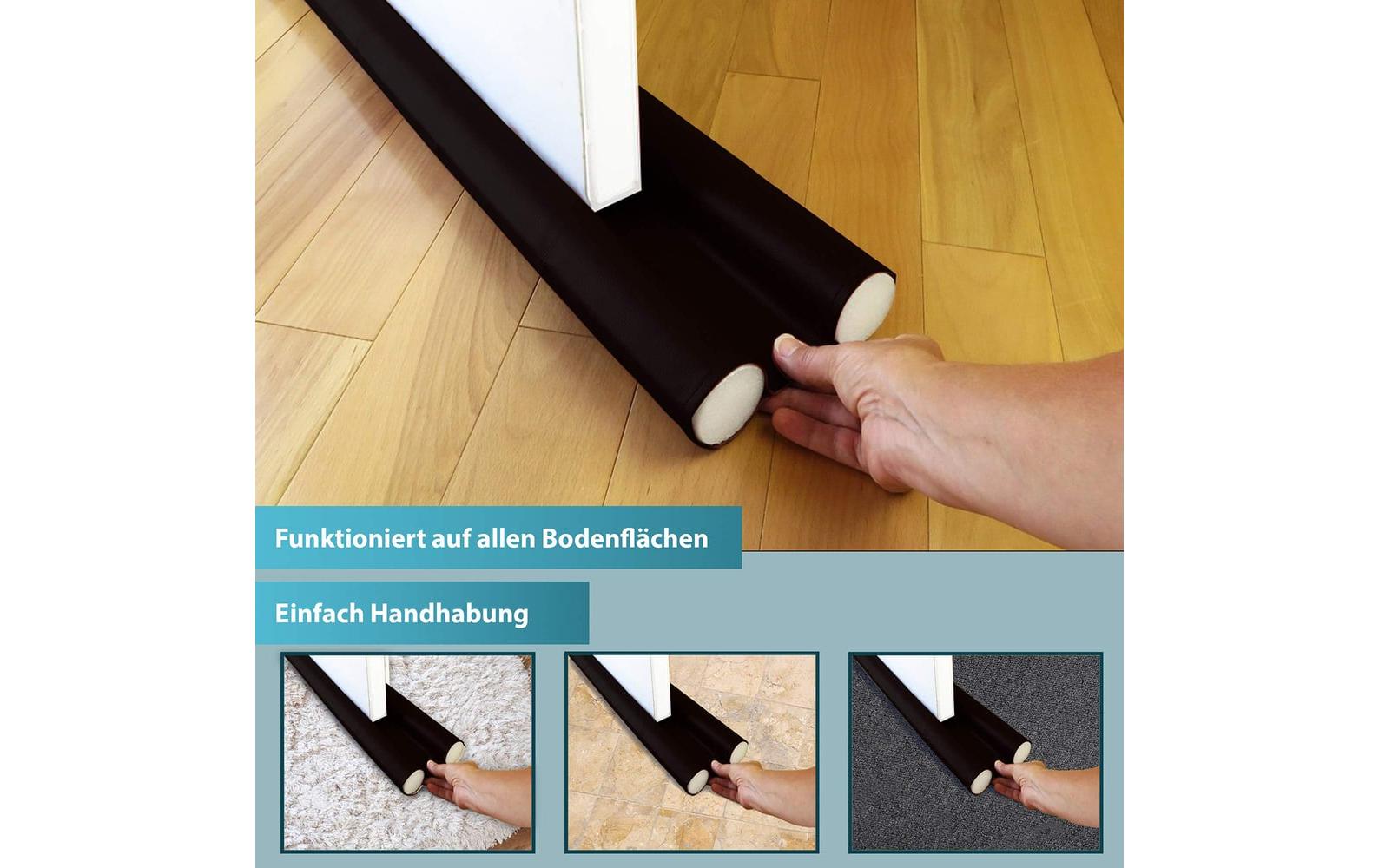 Luana rose Türstopper – Kunstleder – Schwarz – 2 Stück