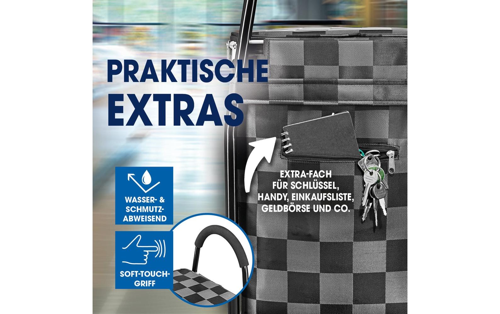 Easymaxx Stofftasche, Polyester, grau/schwarz, 360×980×450 mm