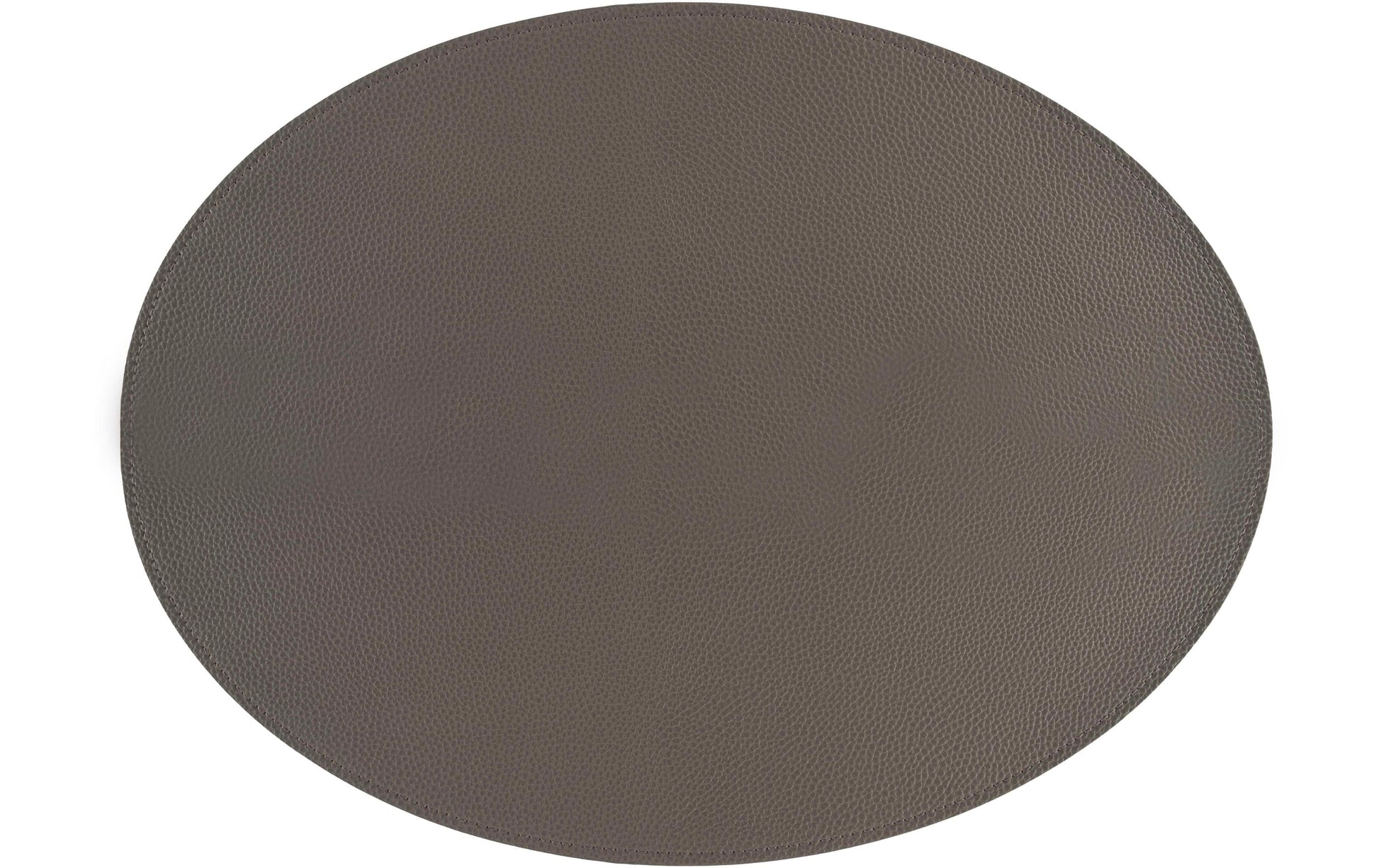 Tiseco Tischset – 33×45 cm, oval, Kunstleder, Grau, Trudo