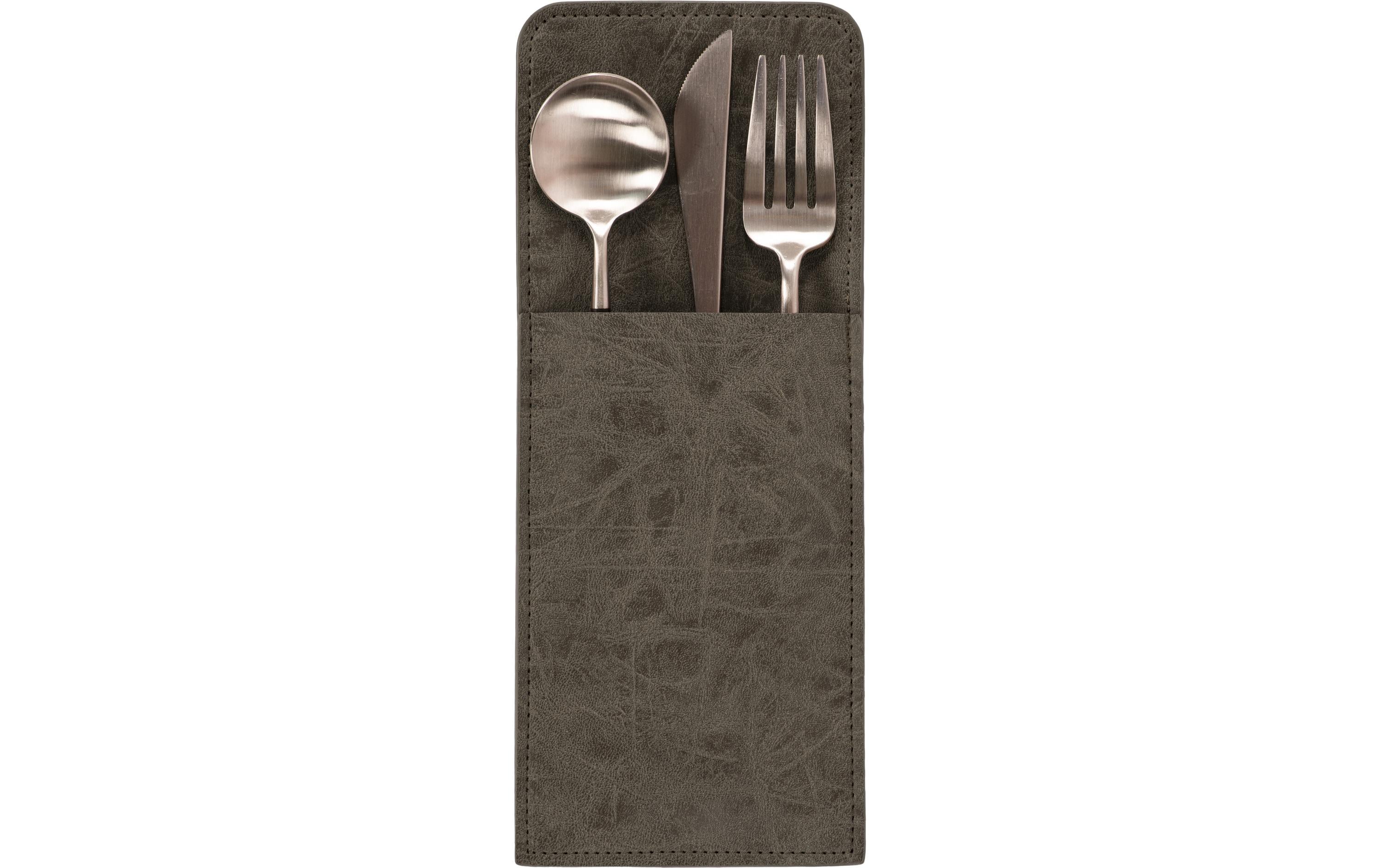 Tiseco TRUMAN – Besteckhalter 25 × 10 cm, Polyester (PES), grau