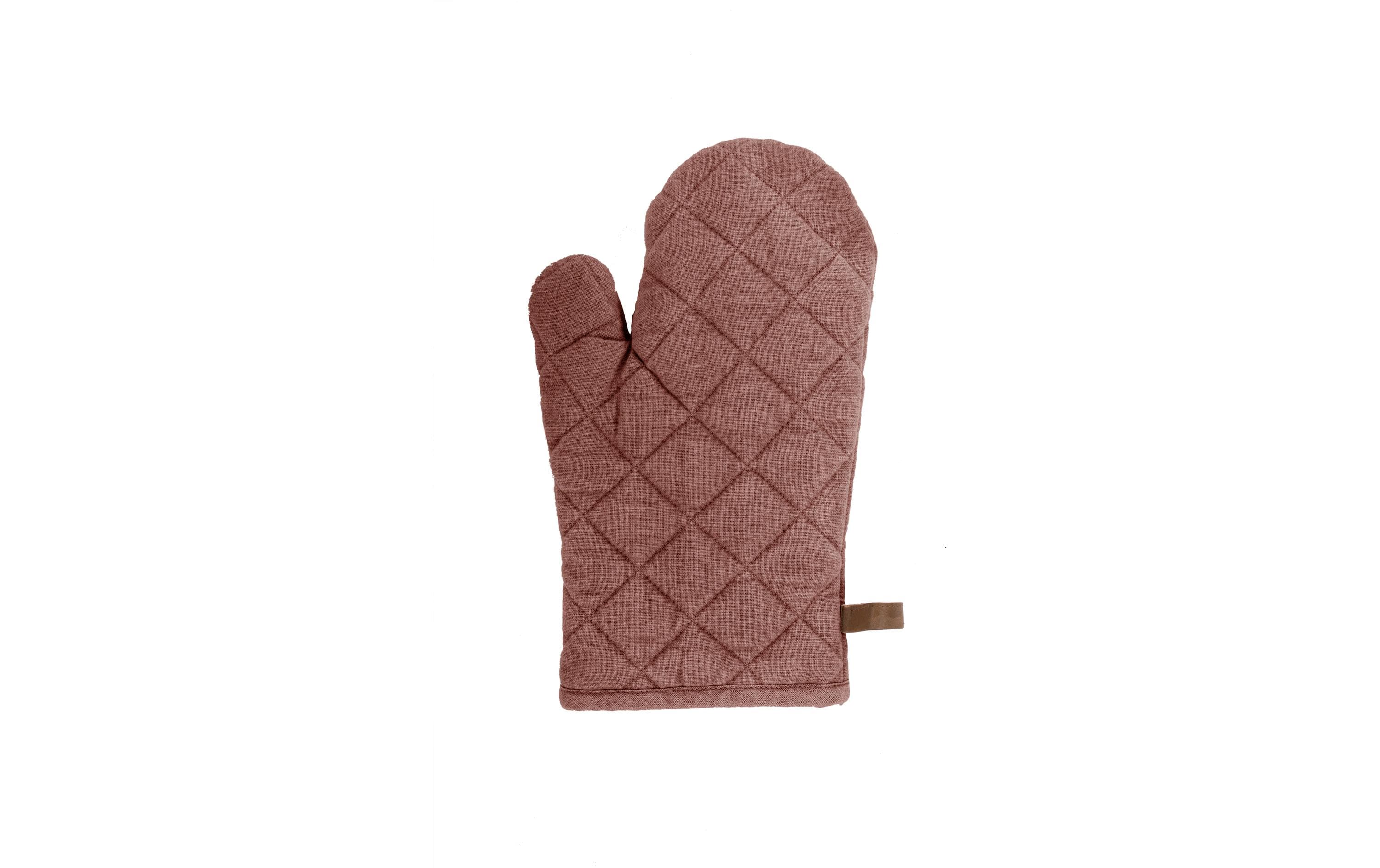 Tiseco MYRNA – Ofenhandschuh 18 × 28 cm, Baumwolle, rostbraun