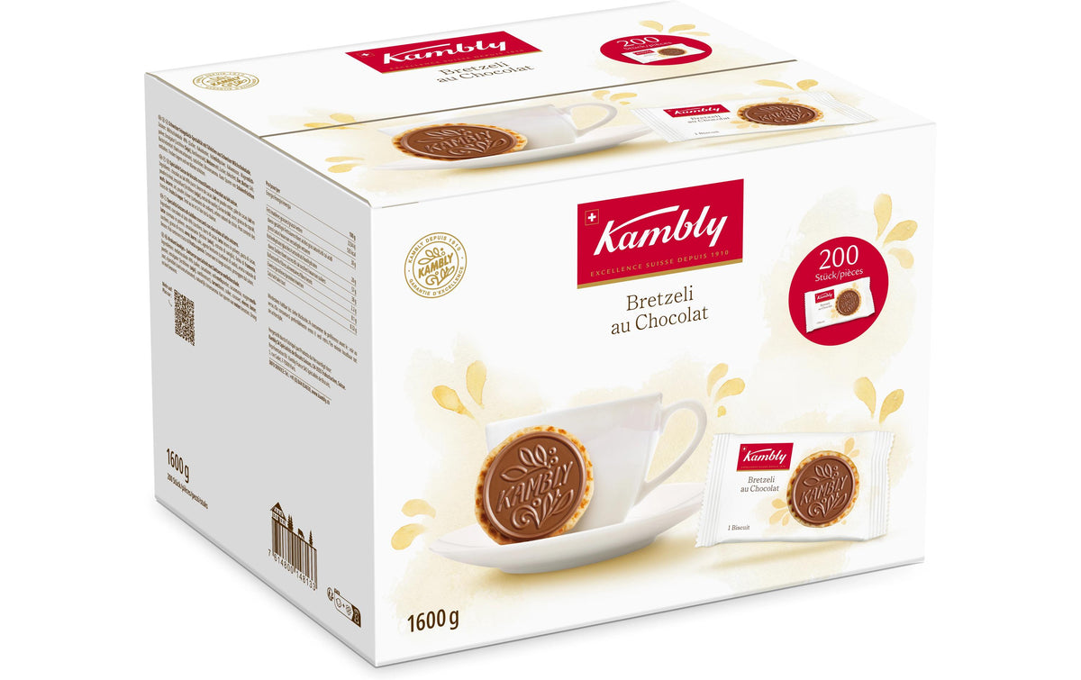 Kambly Bretzeli au Chocolat – Milchschokolade – 200 Stück, 1,65 kg