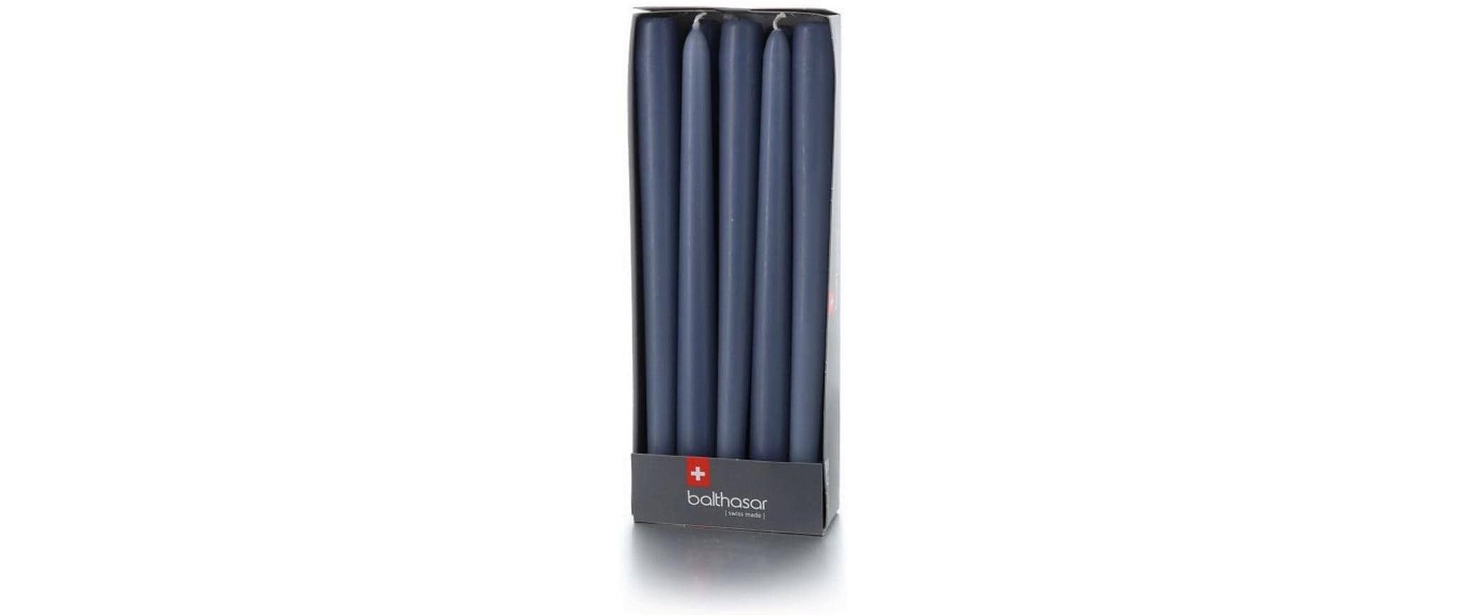 Balthasar Etoilekerzen – Ø 2,2 × 24 cm – 10-teilig – blau
