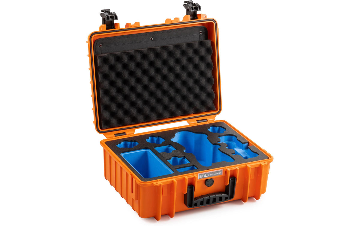B&W Cases B&W Transport-/Schutzhülle – IP67, einbruchgeschützt, orange, B 470 × H 365 × T 190 mm, für DJI Mavic 4