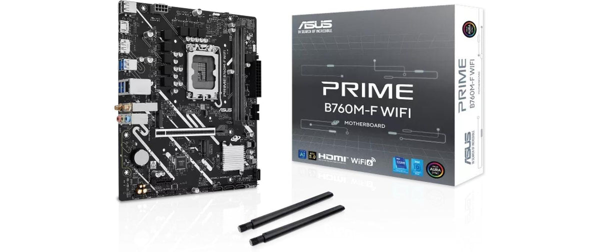 ASUS PRIME B760M-F WIFI – Mainboard – LGA 1700, Intel B760, mATX, DDR5