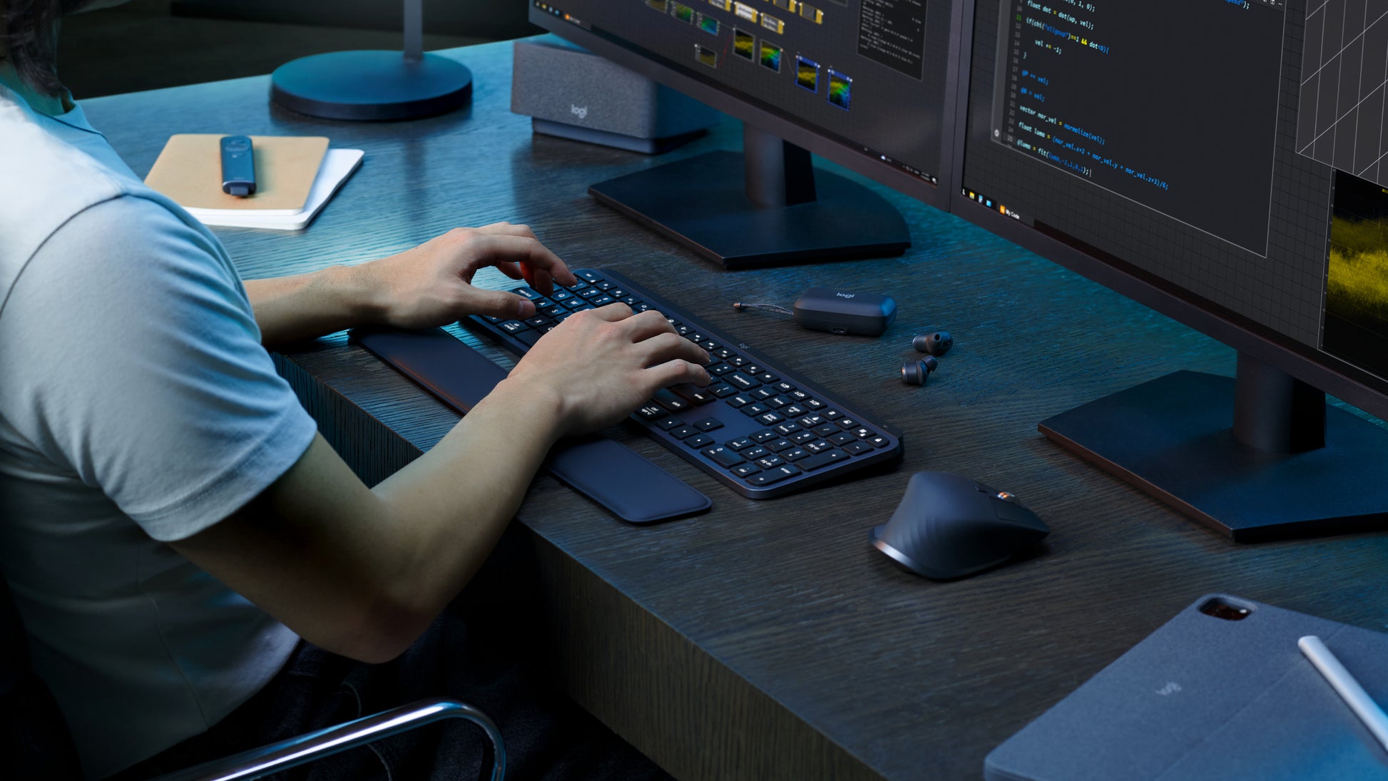 Logitech MX Keys S – Tastatur – Scherenmechanik – Bluetooth & 2,4 GHz (Logi Bolt) – Beleuchtet – QWERTZ (DE) – Graphit