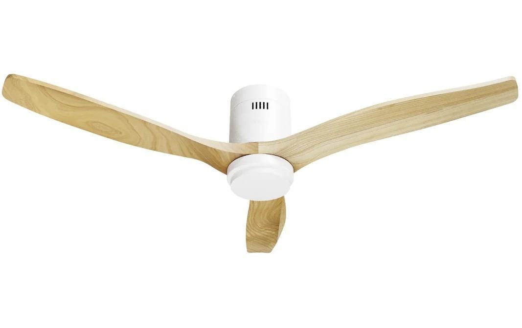 Hombli Smart Deckenventilator & Licht – 132 cm, App-Steuerung (WLAN), Weiss/Hellbraun