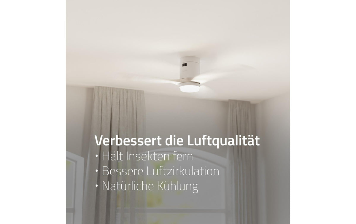 Hombli Smart Deckenventilator & Licht – 132 cm, App-Steuerung (WLAN), 43 dB(A), Weiss