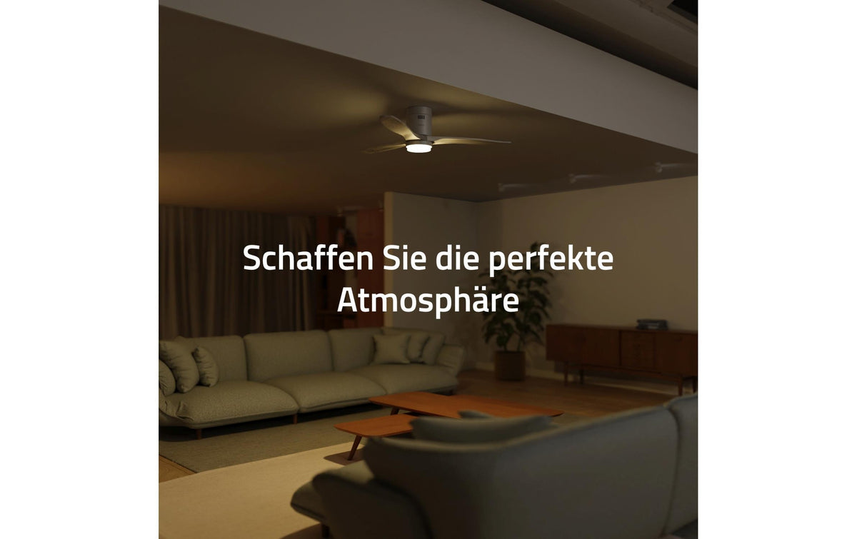 Hombli Smart Deckenventilator & Licht – 132 cm, App-Steuerung (WLAN), 43 dB(A), Weiss