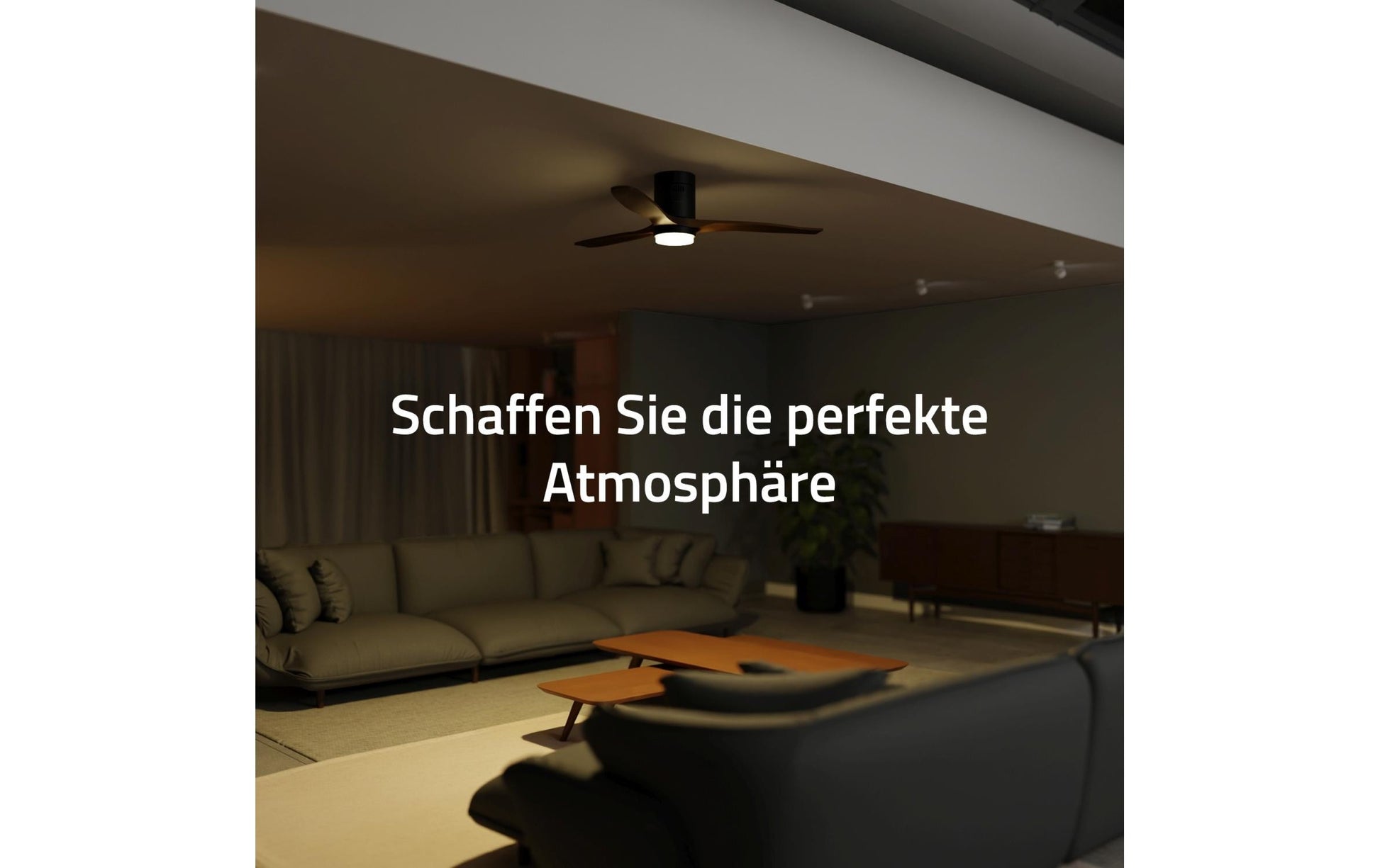 Hombli Deckenventilator – 132 cm, App-Steuerung (WLAN), 43 dB(A), Dunkelbraun