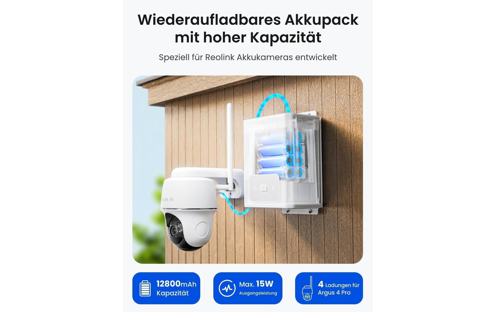 Reolink zubehör Reolink Akkupack – 12'800 mAh – Weiss