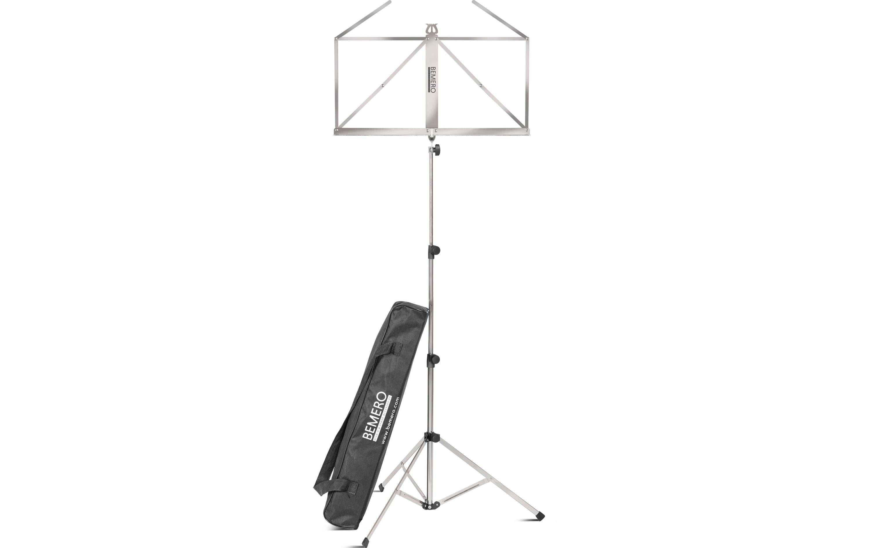 Bemero Notenständer 120 cm – faltbar – silber – MSS-8090NI