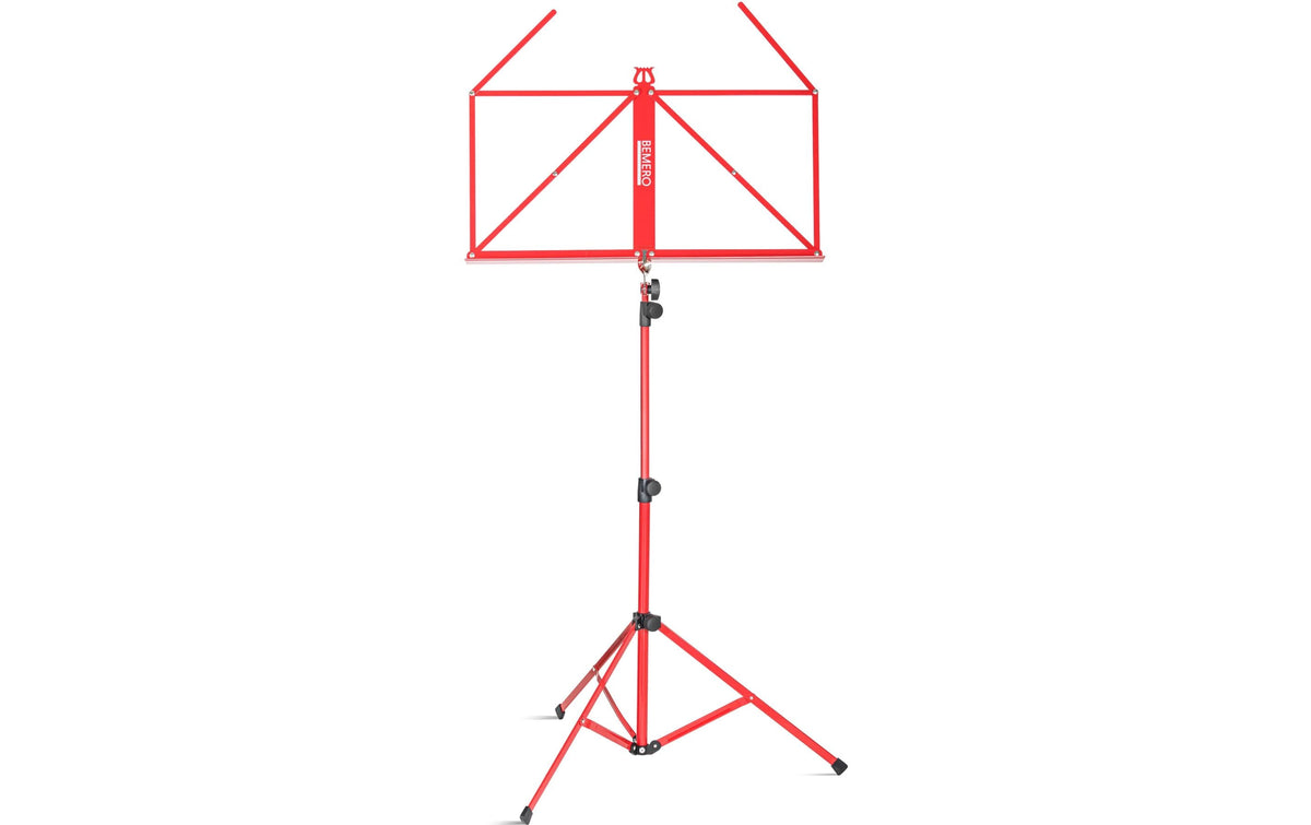Bemero Notenständer 120 cm – faltbar, inkl. Tragetasche – rot – MSS-8090RD