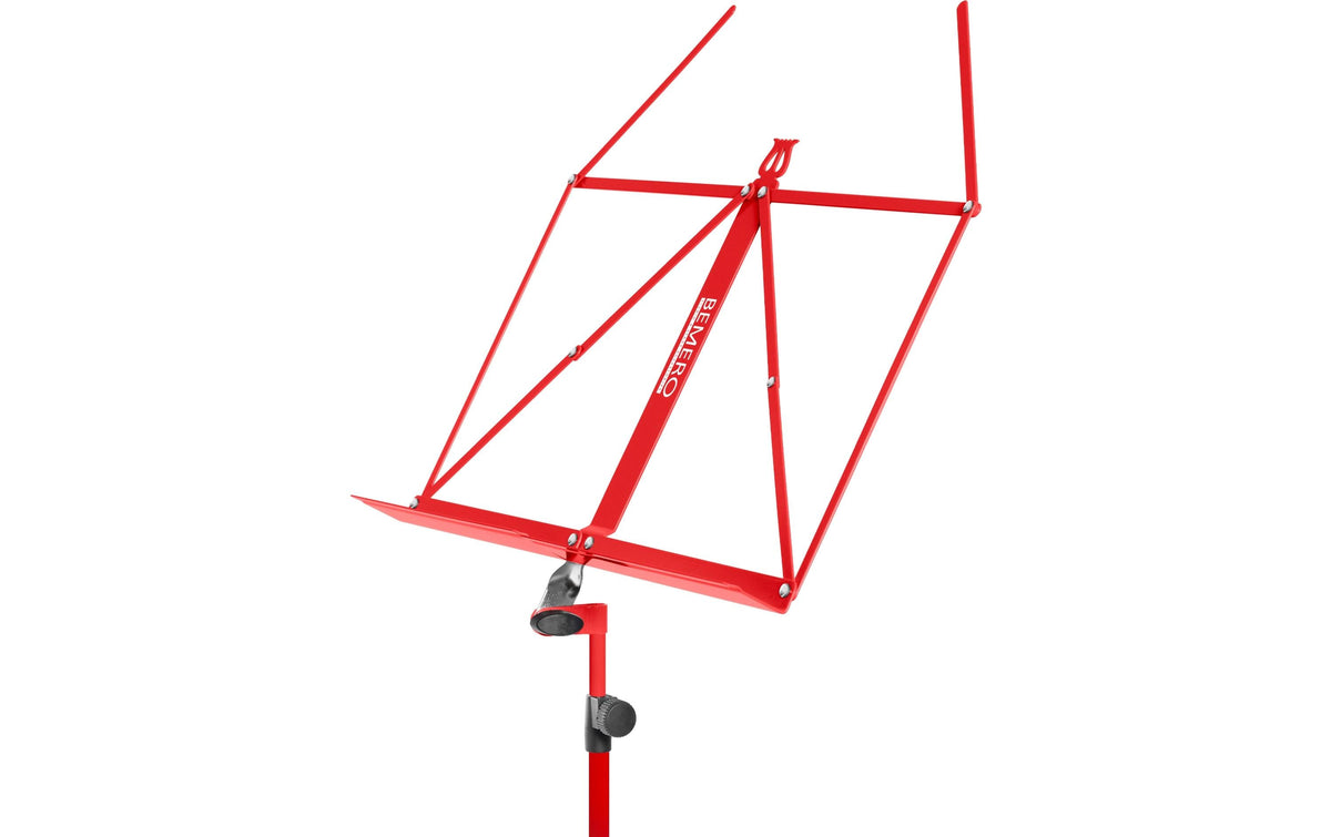 Bemero Notenständer 120 cm – faltbar, inkl. Tragetasche – rot – MSS-8090RD