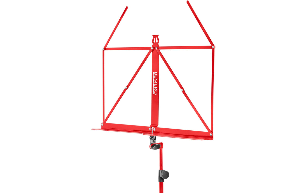 Bemero Notenständer 120 cm – faltbar, inkl. Tragetasche – rot – MSS-8090RD