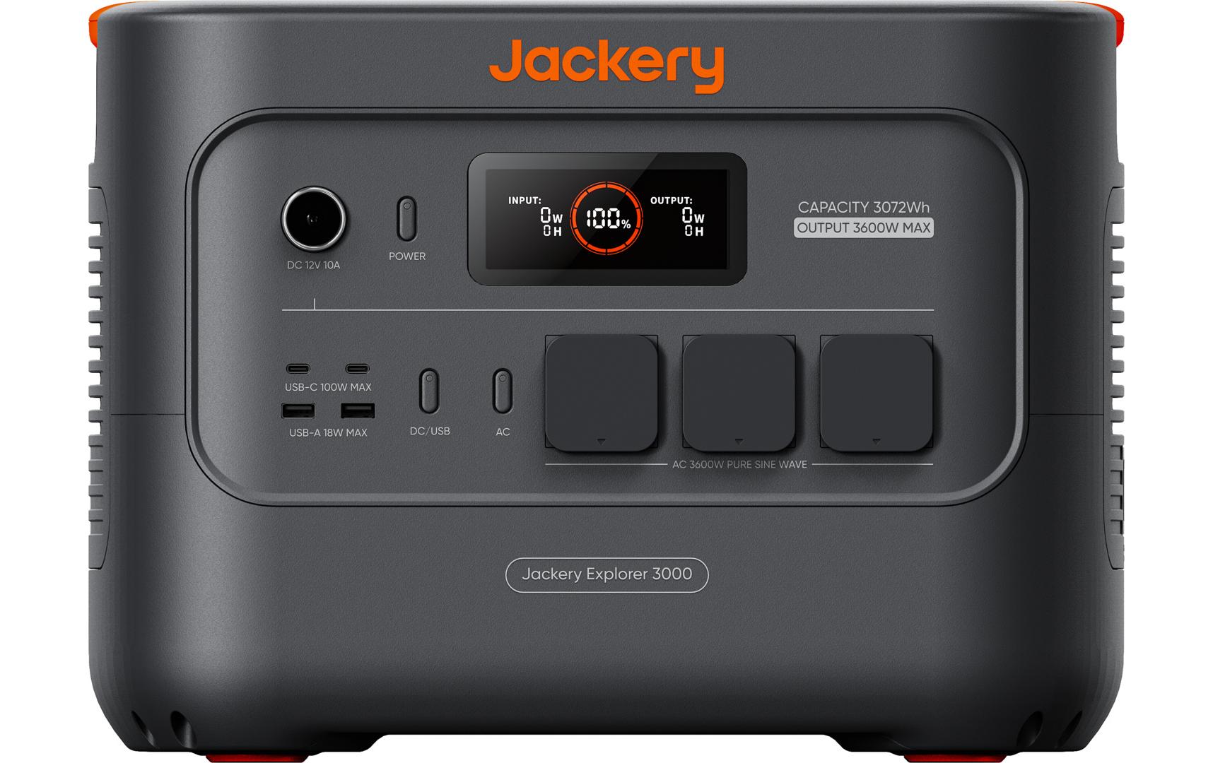 Jackery Explorer 3000 V2 – Powerstation, 3000 Wh, LiFePO4, Kabelloses Laden, Quick Charge
