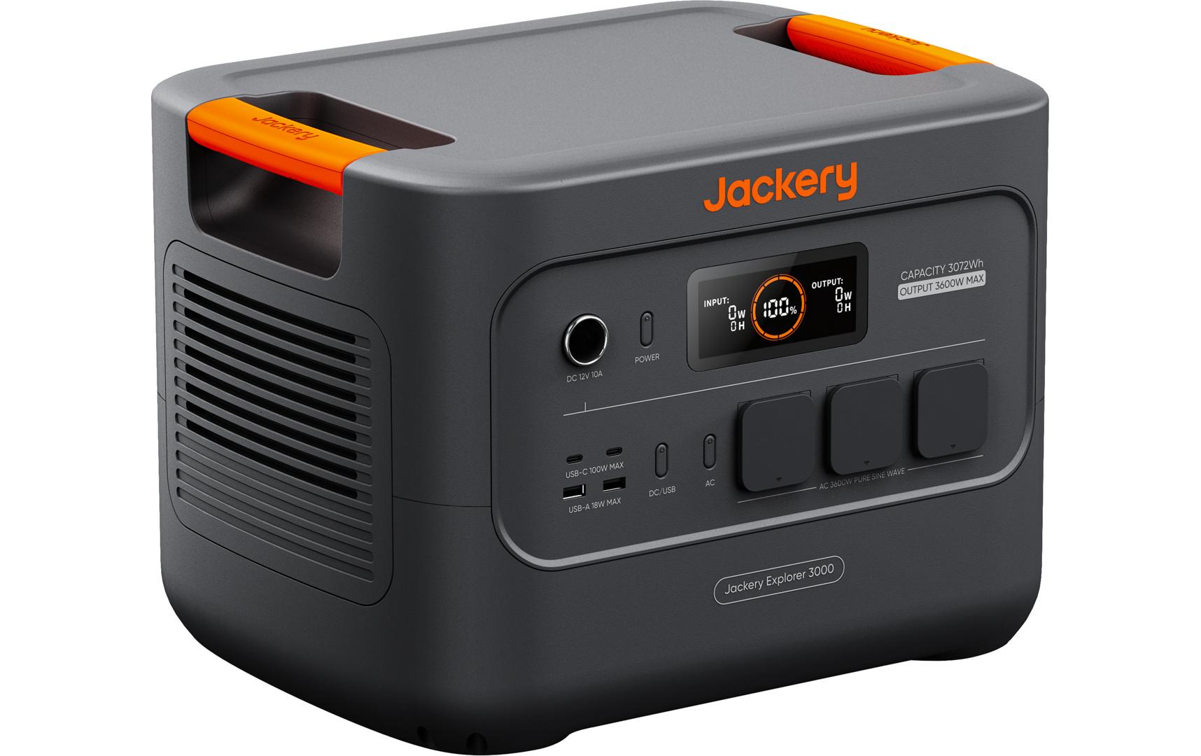 Jackery Explorer 3000 V2 – Powerstation, 3000 Wh, LiFePO4, Kabelloses Laden, Quick Charge