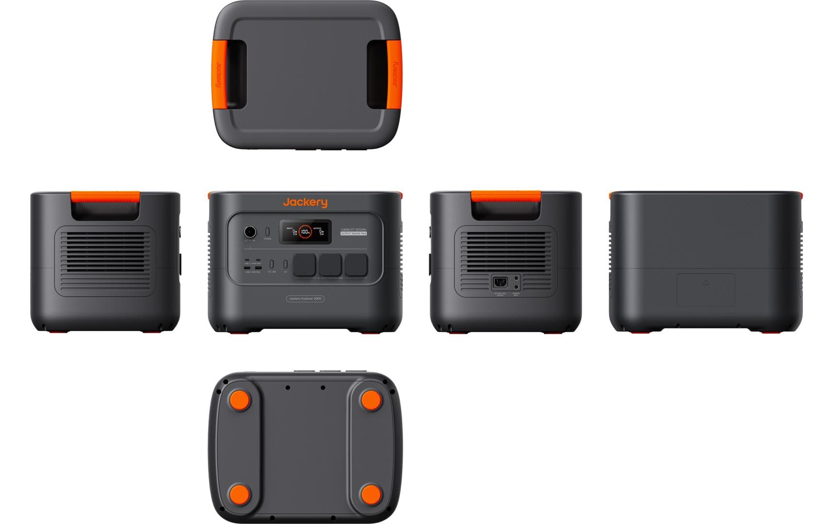 Jackery Explorer 3000 V2 – Powerstation, 3000 Wh, LiFePO4, Kabelloses Laden, Quick Charge