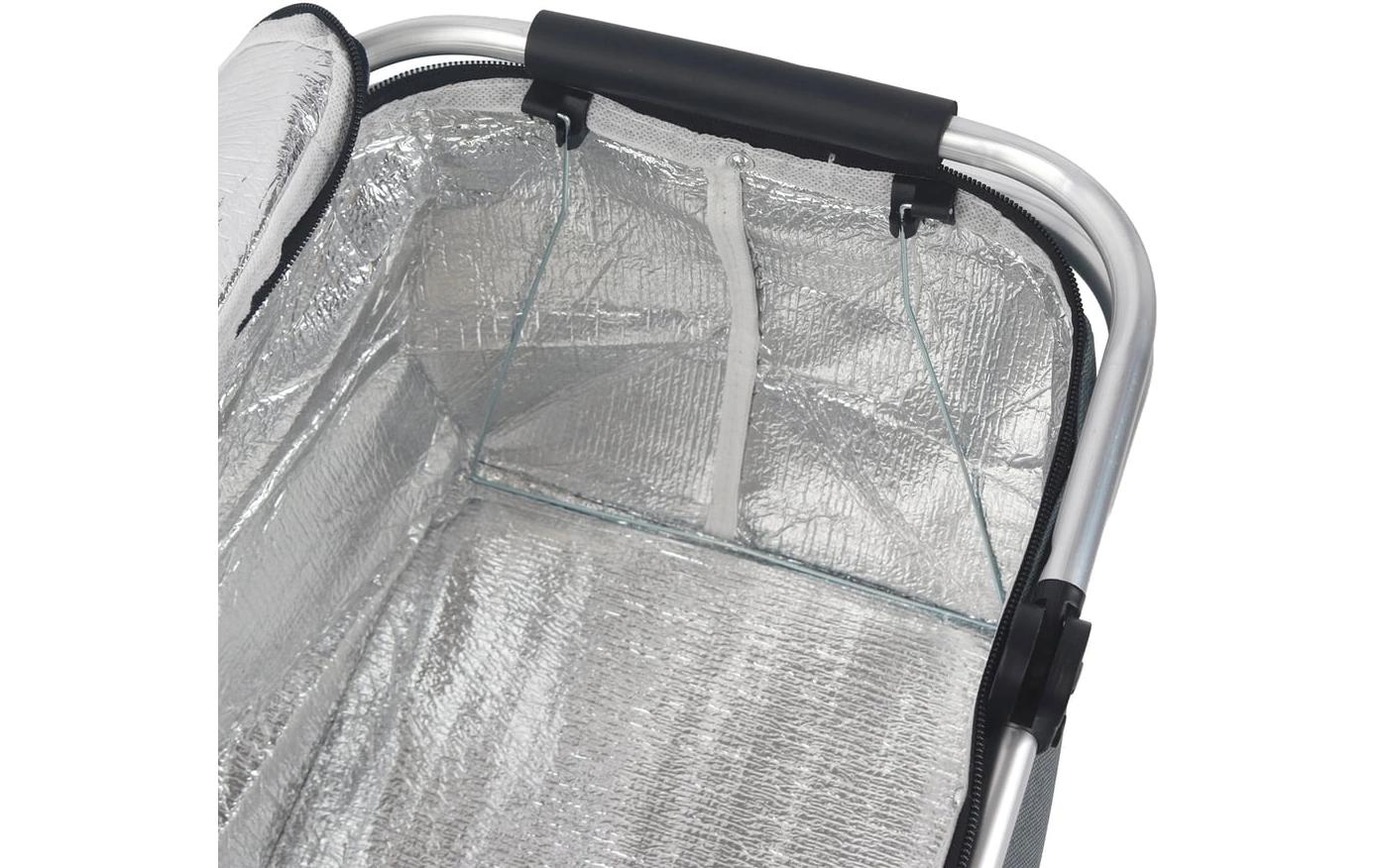 Easymaxx Stofftasche, Polypropylen (PP), Grau, 280×240×480 mm, Thermo, Faltbar