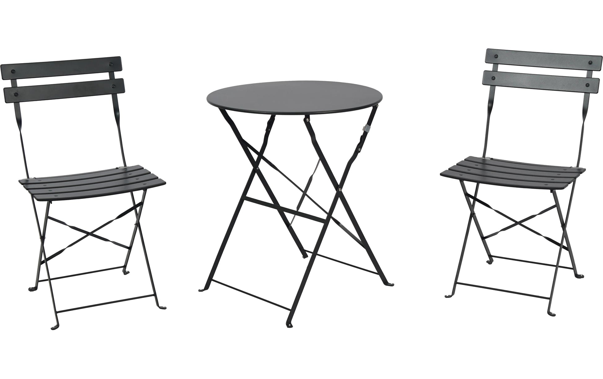 Schou Bistro-Set – Schwarz – Metall
