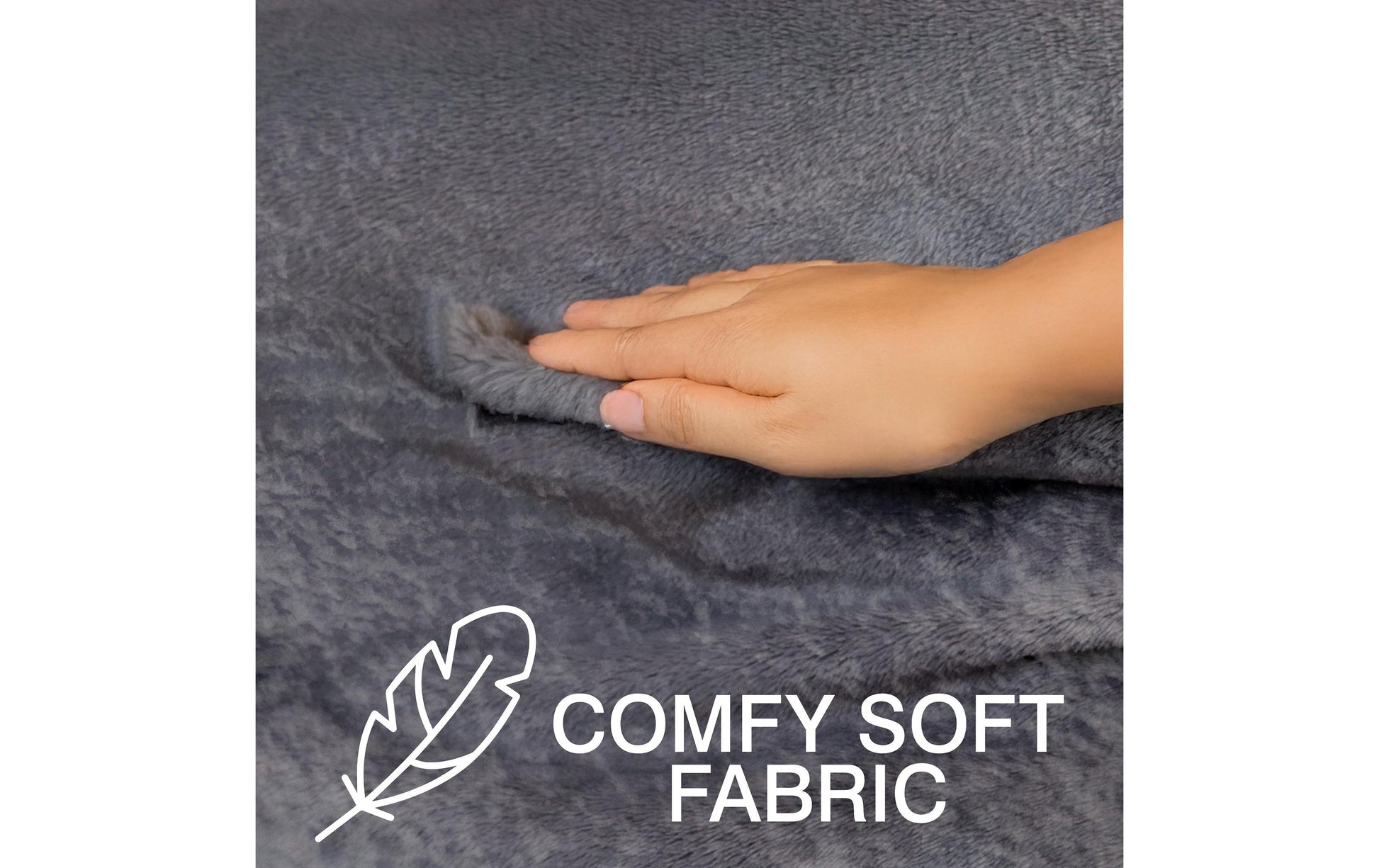 Bodi-tek Cozy Jorv Wohndecke – Baumwolle, Polyester, Grau – 50 × 120 cm