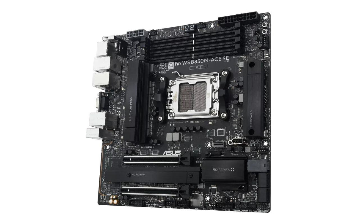 ASUS PRO WS B850M-ACE SE – Mainboard – AM5, B850, mATX, DDR5, für AMD Ryzen 3, AMD Ryzen 5, AMD Ryzen 7 und weitere