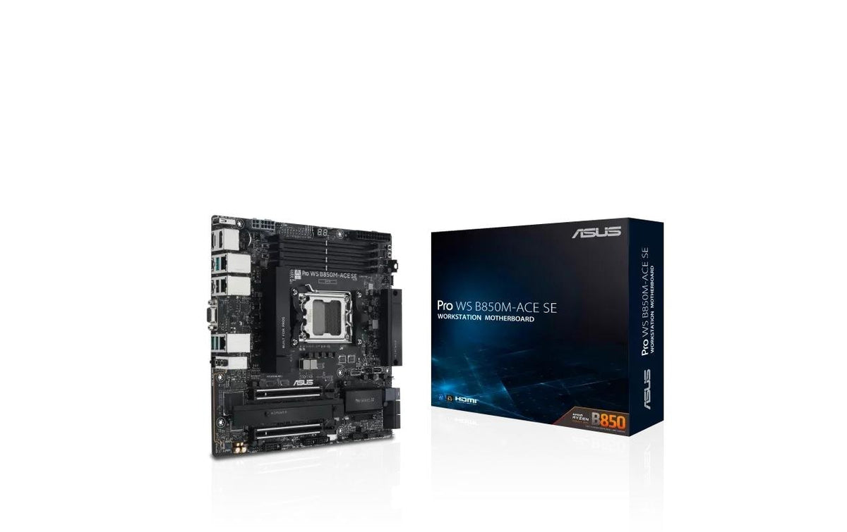 ASUS PRO WS B850M-ACE SE – Mainboard – AM5, B850, mATX, DDR5, für AMD Ryzen 3, AMD Ryzen 5, AMD Ryzen 7 und weitere