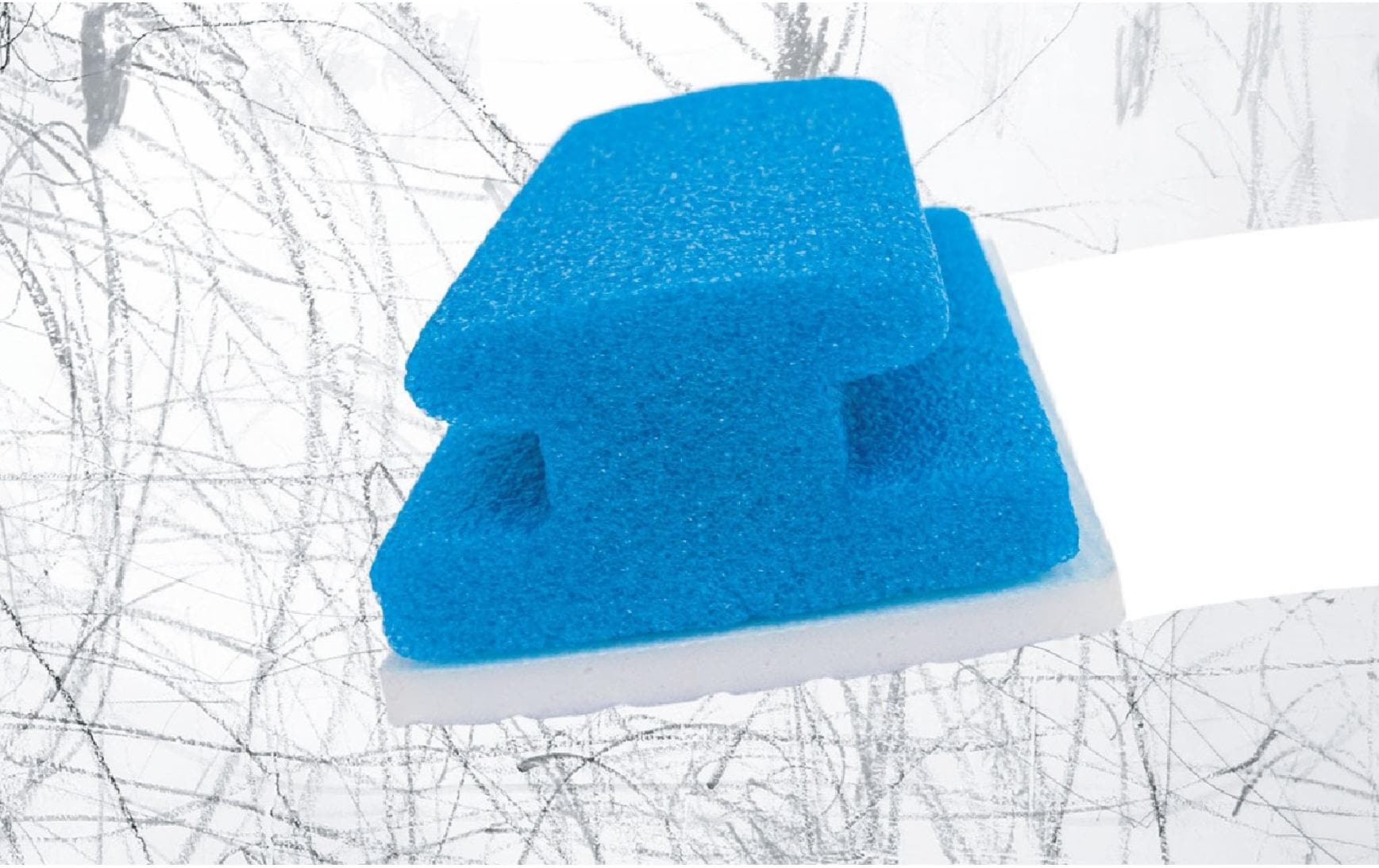 Edi Baur Fleckenradierer Easy Grip Set – Melamin, Blau