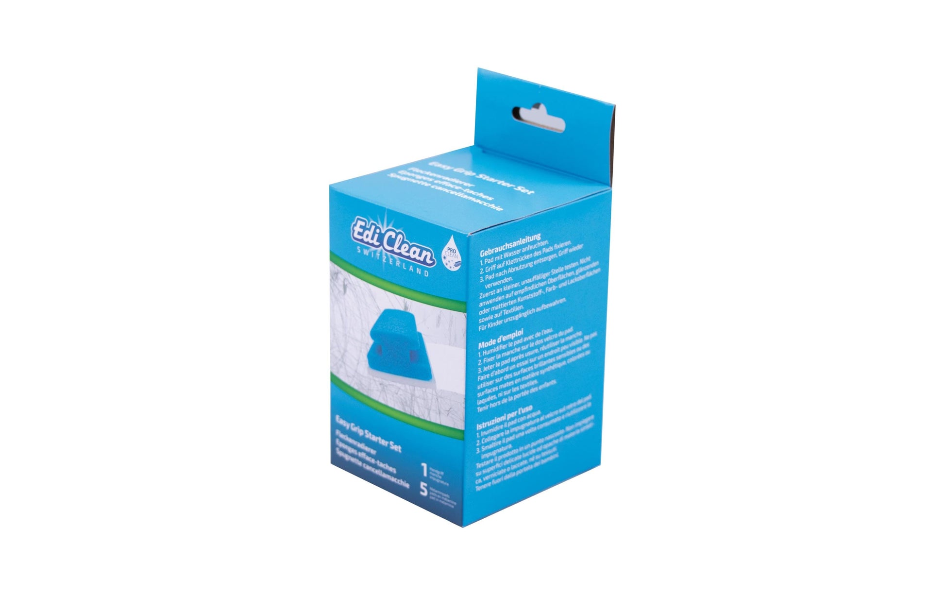 Edi Baur Fleckenradierer Easy Grip Set – Melamin, Blau