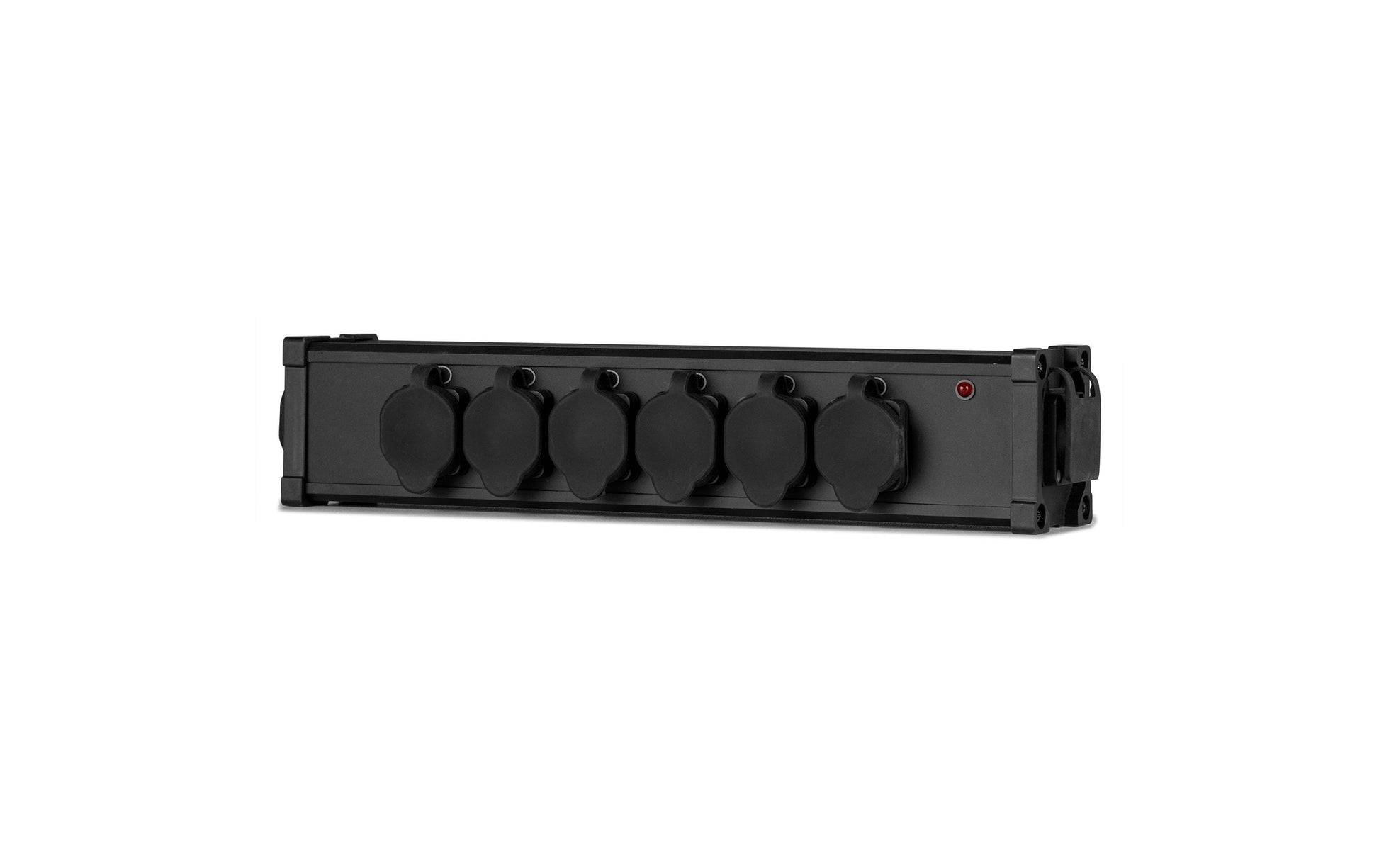 PD Connex Steckdosenleiste, 7×Powercon TR-Out, mit 7 Schaltern, Powercon Eingang – schwarz