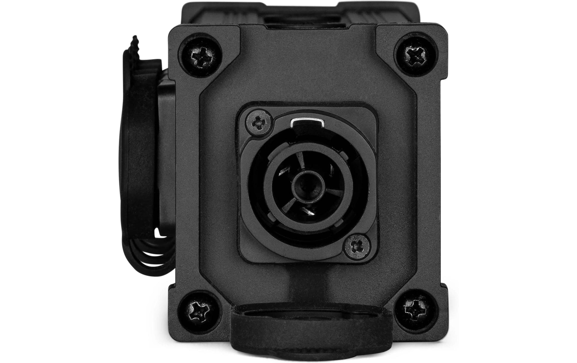 PD Connex Steckdosenleiste, 5×Powercon TR-Out, mit 5 Schaltern, Eingang Powercon TR-In – schwarz