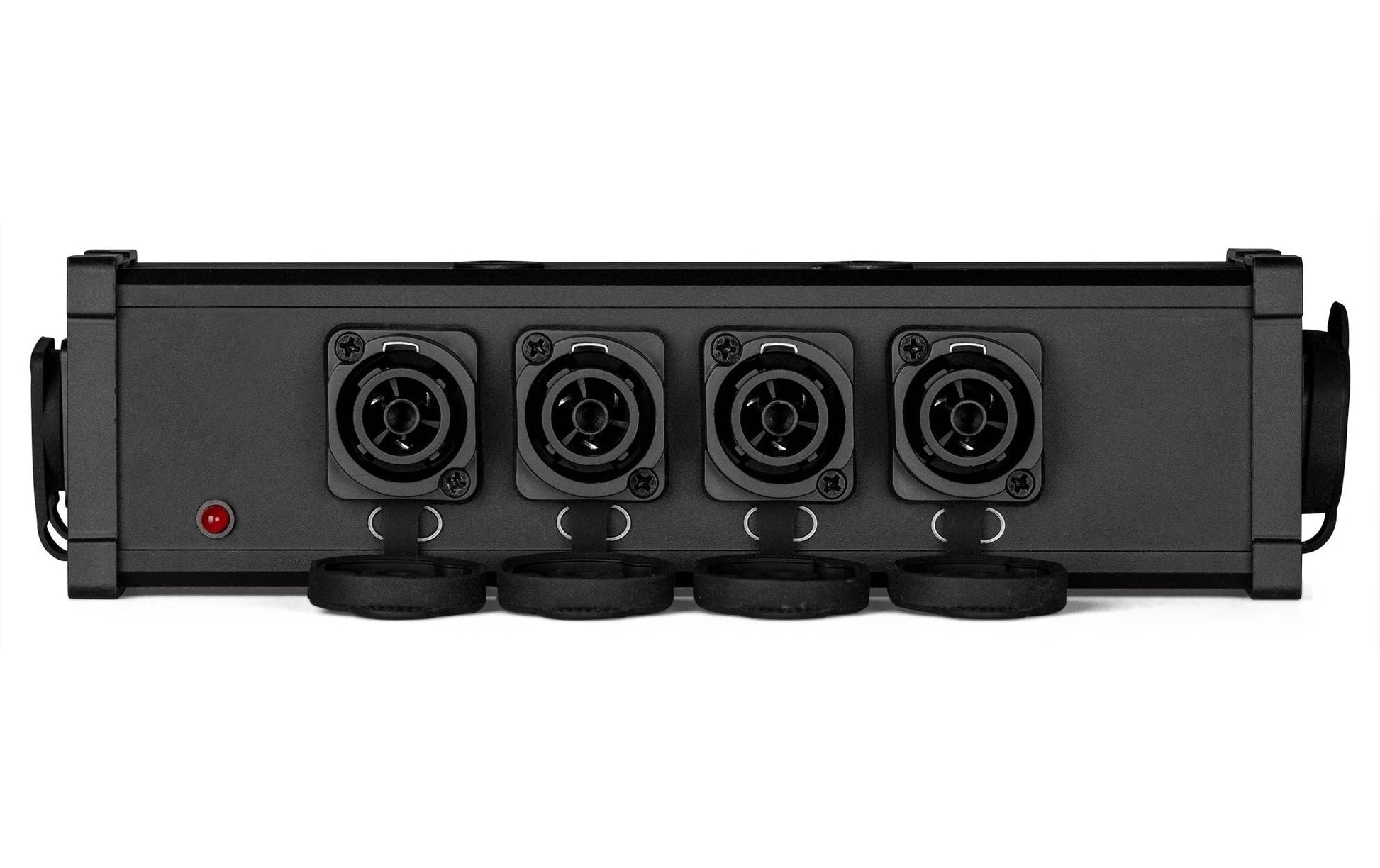 PD Connex Steckdosenleiste, 5×Powercon TR-Out, mit 5 Schaltern, Eingang Powercon TR-In – schwarz