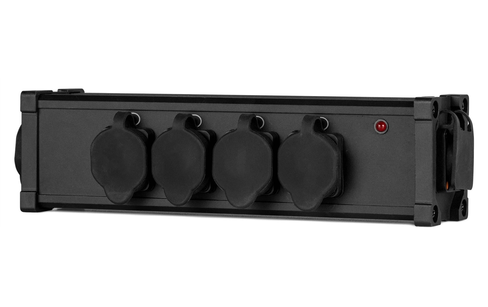 PD Connex Steckdosenleiste, 5×Powercon TR-Out, mit 5 Schaltern, Eingang Powercon TR-In – schwarz