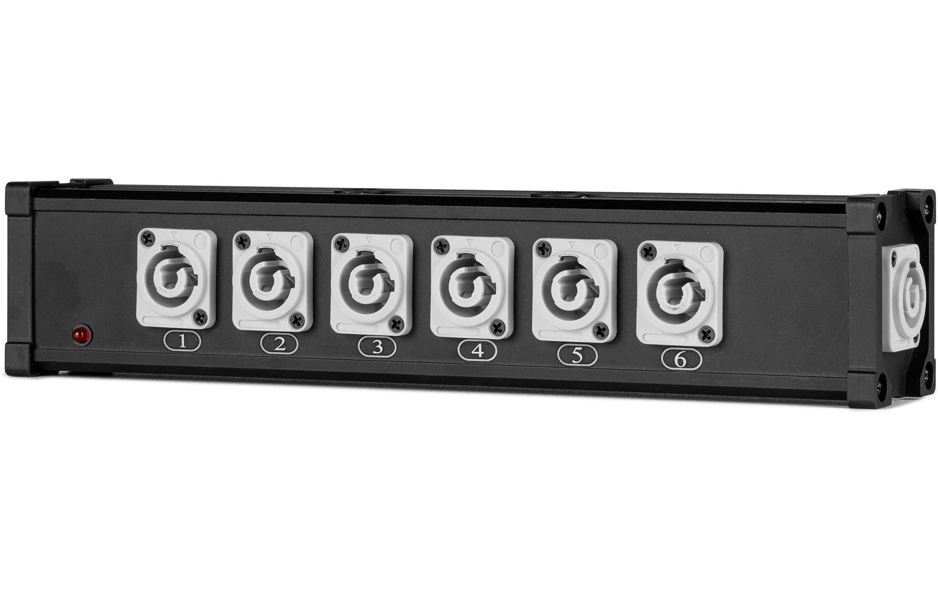 PD Connex PSB27 Steckdosenleiste, 7×Powercon, mit 7 Schaltern, Eingang Powercon – Schwarz