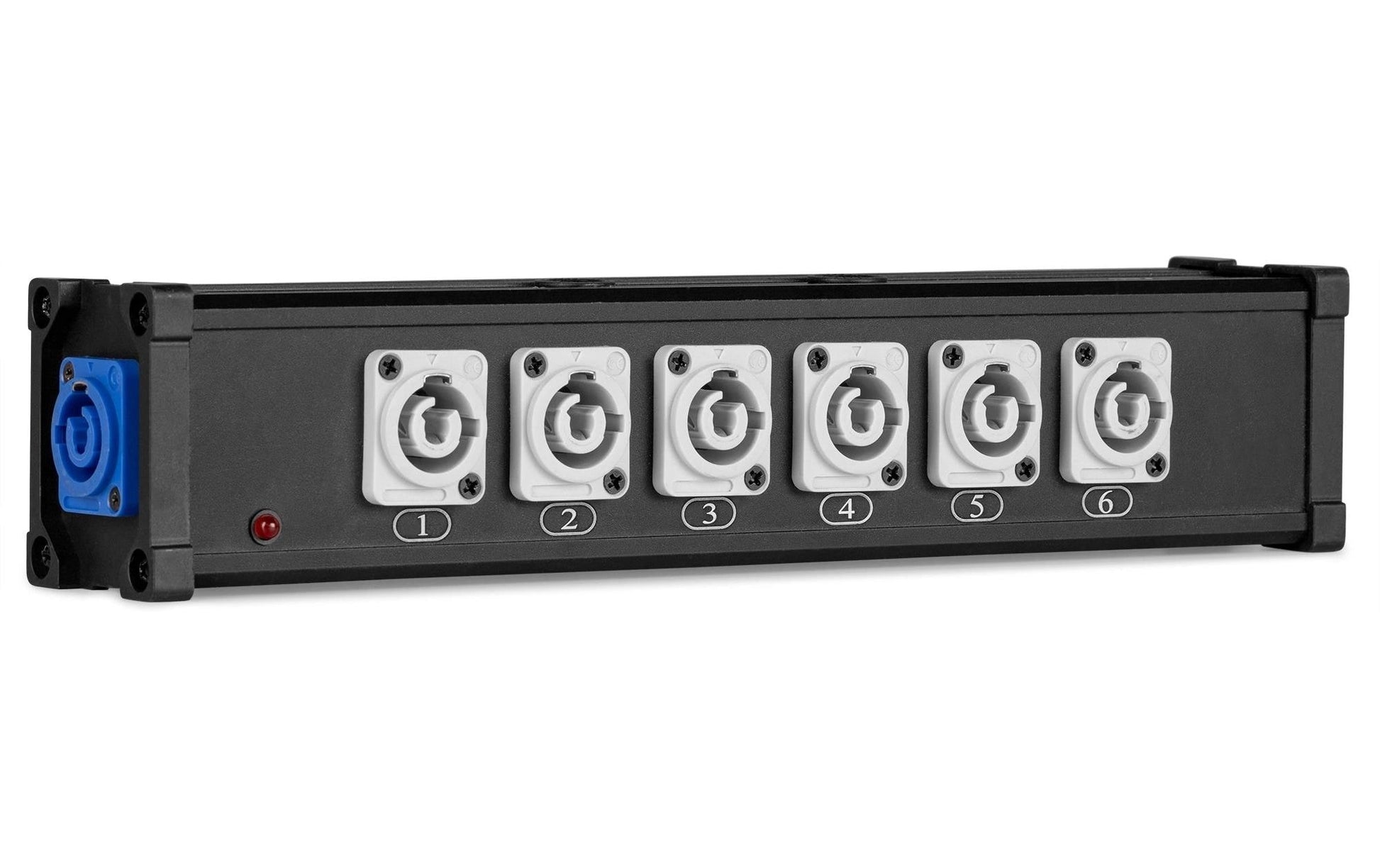 PD Connex PSB27 Steckdosenleiste, 7×Powercon, mit 7 Schaltern, Eingang Powercon – Schwarz