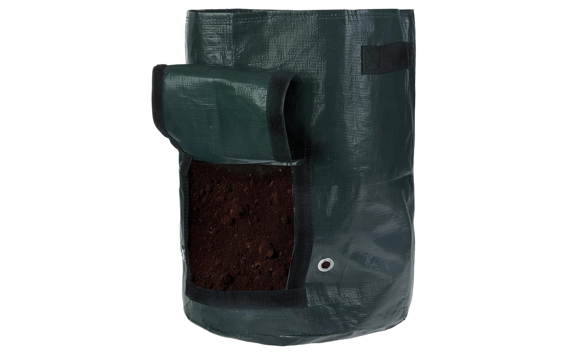 Struct Pflanzentasche – 4-teilig, Ø 35 × 40 cm – Polyethylen (PE), dunkelgrün