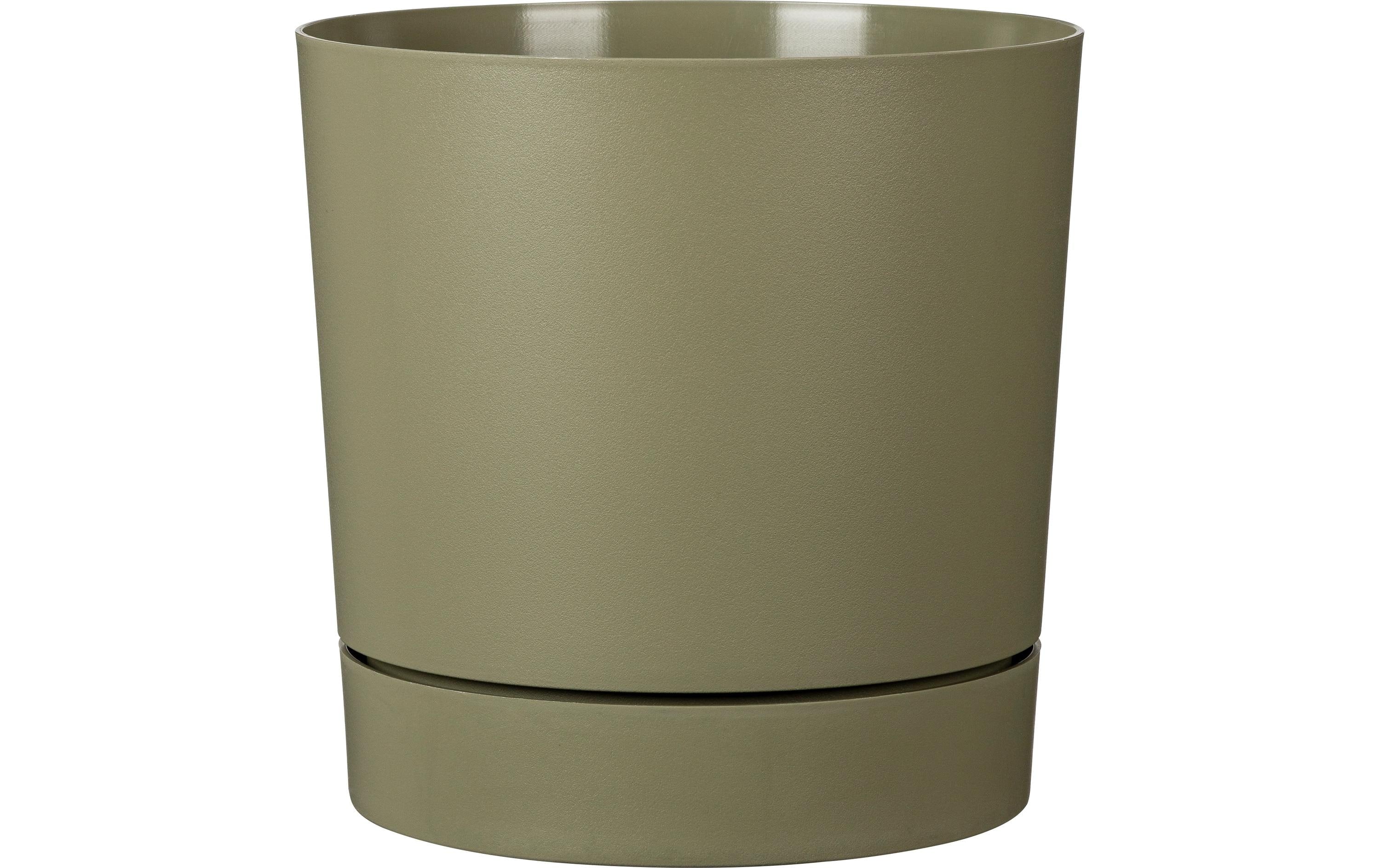 Scheurich PLANO+ Pflanzgefäss – Ø 24 cm – Kunststoff, grün