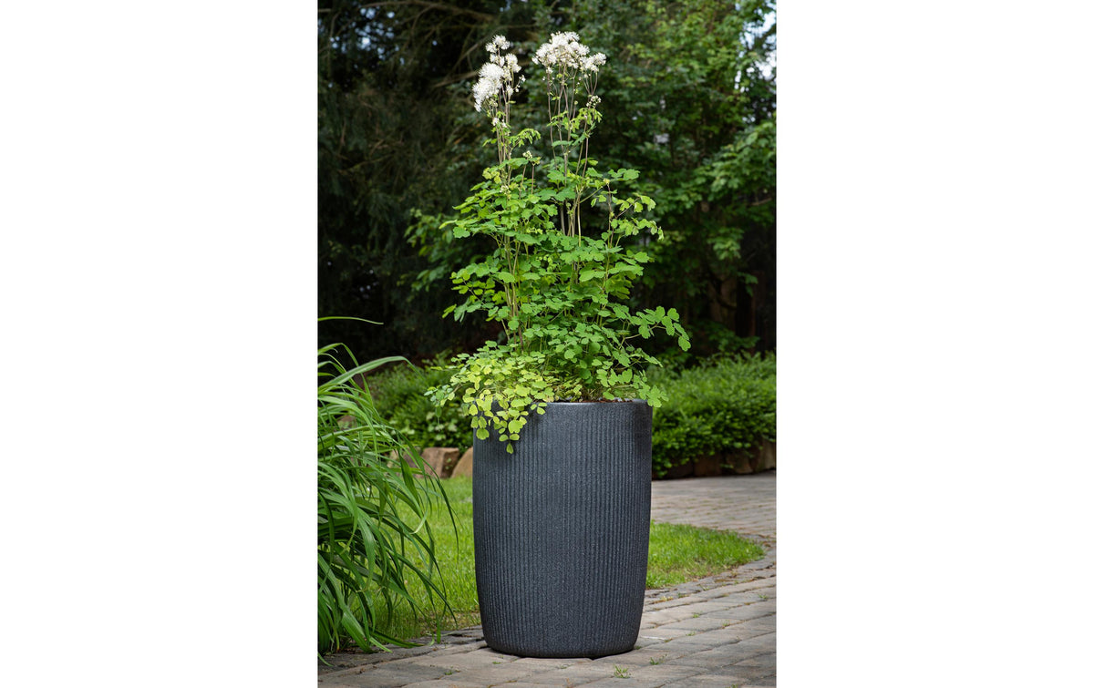 Scheurich Linetto Hochgefäss – Ø 24 cm, 21,3 l – Kunststoff, schwarz