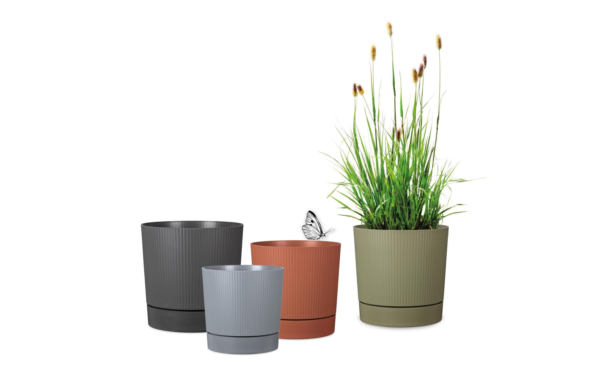 Scheurich Pflanzgefäss – Ø 24 cm, 32 l – Kunststoff, rot