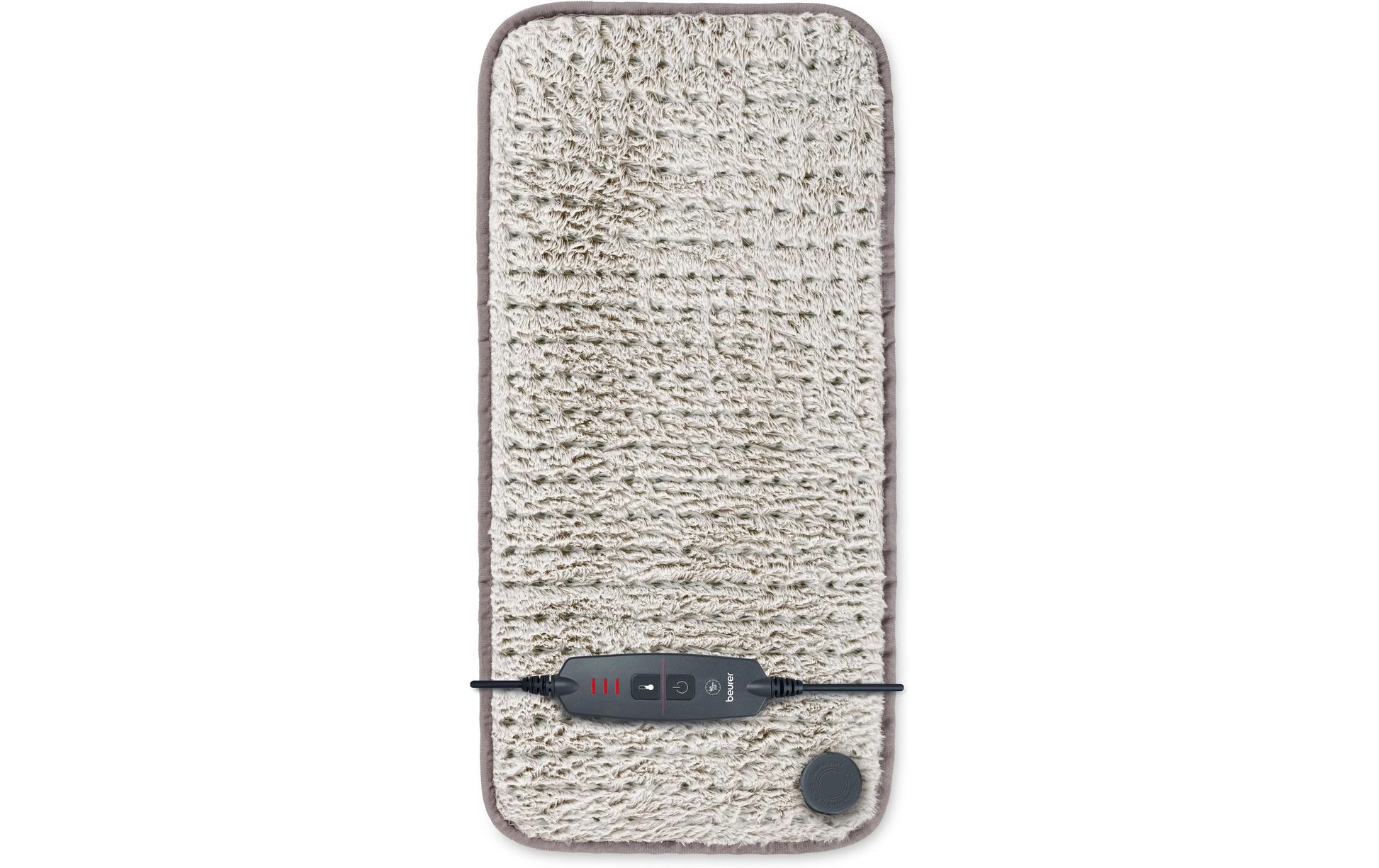 Beurer Heizkissen – 30 × 60 cm, Flauschfaser, 3 Betriebsstufen, Dunkelgrau