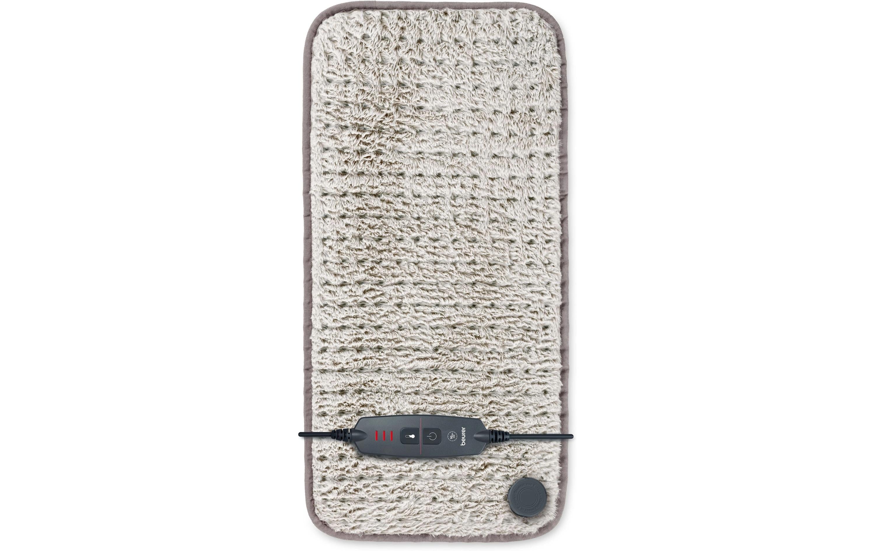 Beurer Heizkissen – 30 × 60 cm, Flauschfaser, 3 Betriebsstufen, Dunkelgrau