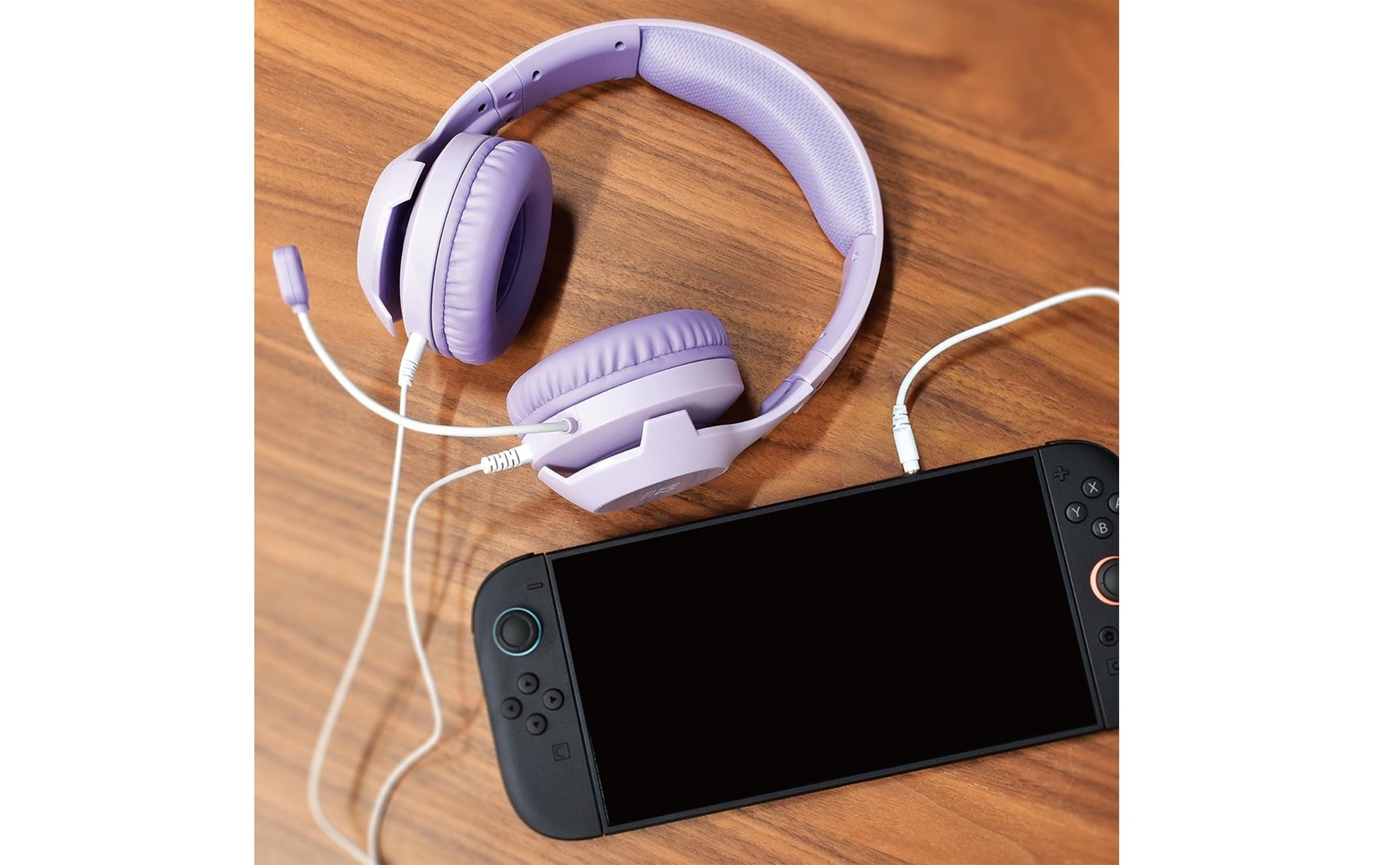 Hori Cozy Lavender Gaming-Headset – On-Ear, Stereo, Verkabelt, 3,5 mm Klinke, für Nintendo Switch (2017), Violett