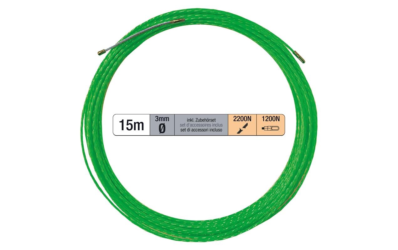 Steffen Einzugsband, Ø 3 mm × 15 m, PET – Grün