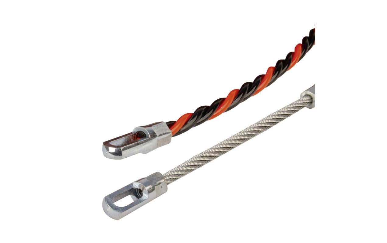 Steffen Einzugshilfe, Ø 6 mm × 50 m, PET, mit Suchfeder – Rot/Schwarz