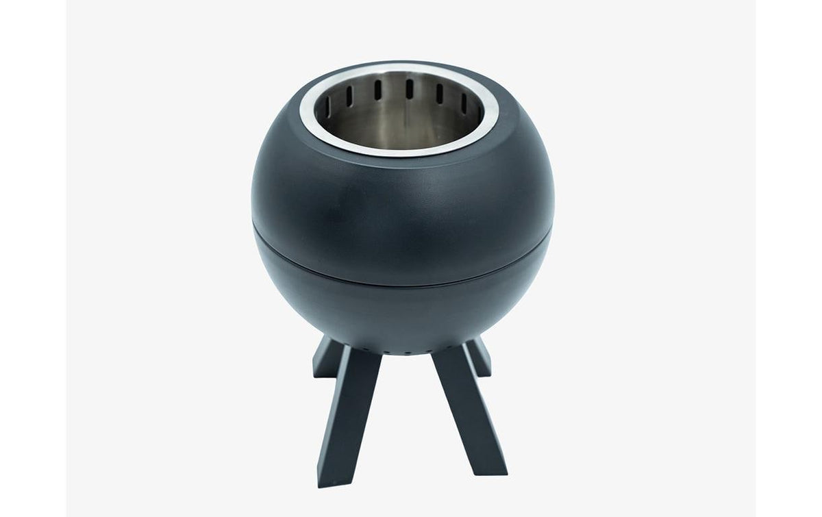 Innovesta Peluma Tischfeuer – Edelstahl, Schwarz – Ø 17 cm