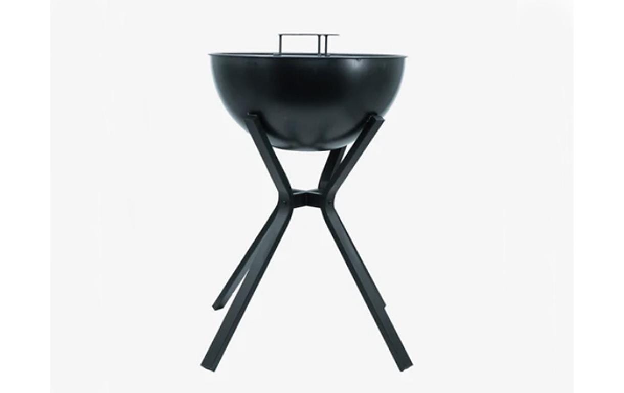 Innovesta Gartenkamin – Ø 58 × 85 cm – Edelstahl, Schwarz