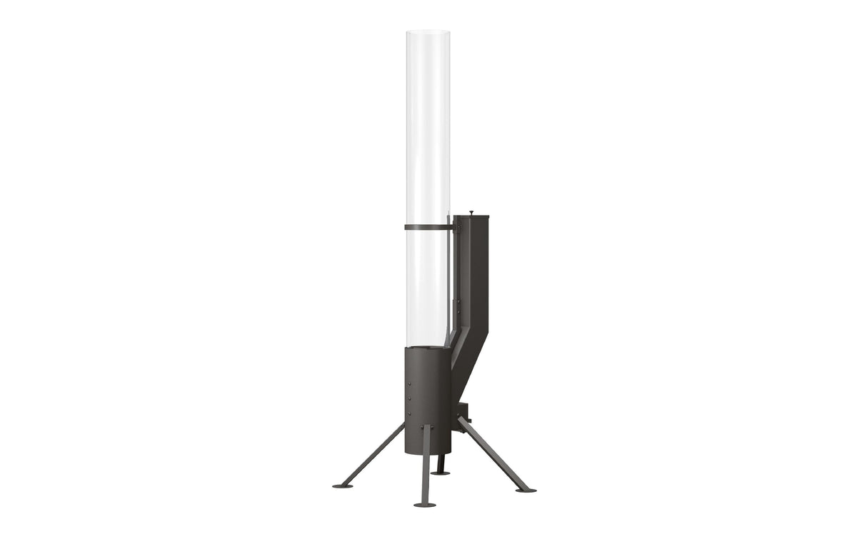 Gardenflare Windlicht – Edelstahl & Sicherheitsglas, schwarz – Ø 20 × 215 cm